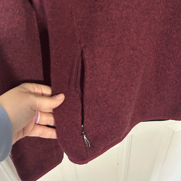 The North Face Crescent Sunshine Fleece Hoodie pullover Size Medium. Burgundy - Picture 6 of 14